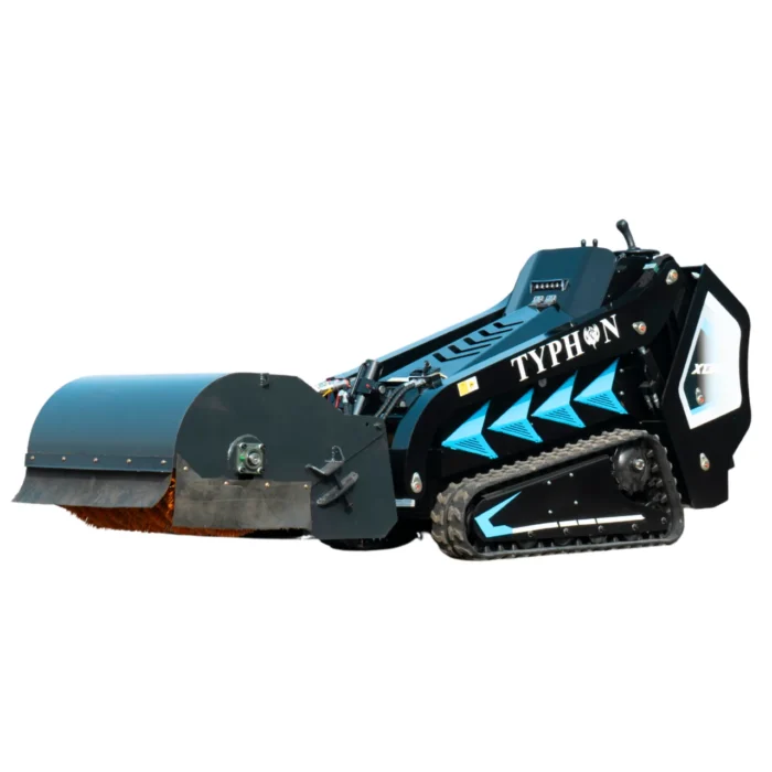 Hydraulic Pickup Sweeper Broom Attachment for TYPHON STOMP X1300 & STOMP 509 Mini Skid Steers – product detail image 4