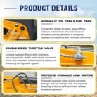 TYPHON TERROR XVII PRO Prestige Edition Mini Excavator 4000LB Kubota D902 Diesel, Enclosed Cab… – product detail image 7