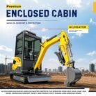 TYPHON TERROR XVII PRO Prestige Edition Mini Excavator 4000LB Kubota D902 Diesel, Enclosed Cab… – product detail image 10