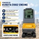 TYPHON TERROR XVII PRO Prestige Edition Mini Excavator 4000LB Kubota D902 Diesel, Enclosed Cab… – product detail image 3