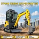 TYPHON TERROR XVII PRO Prestige Edition Mini Excavator 4000LB Kubota D902 Diesel, Enclosed Cab… – product detail image 11