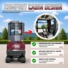TYPHON TERROR XVII PRO Prestige Edition 4000 lb Enclosed Mini Excavator with Kubota Power &… – product detail image 4
