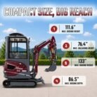 TYPHON TERROR XVII PRO Prestige Edition 4000 lb Enclosed Mini Excavator with Kubota Power &… – product detail image 8