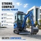 TYPHON TERROR XVII PRO Prestige Edition – Enclosed Mini Excavator with AC, Heater & Ergonomic… – product detail image 9