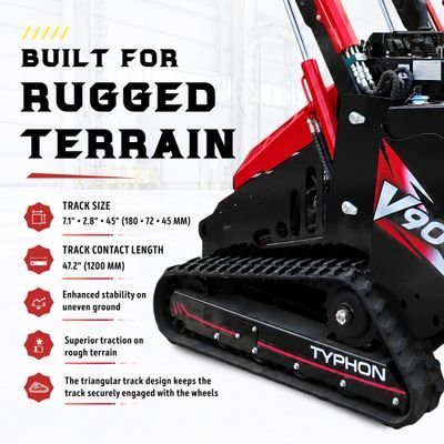 5926532840-1.jpg Brand New TYPHON STOMP V900 1.4 Ton Mini Track Loader Featuring Dual Auxiliary Hydraulics & Kubota… – product detail image 7