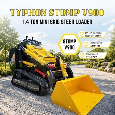5926532846-1.jpg Brand New TYPHON STOMP V900 1.4-Ton Compact Track Loader with 25HP Kubota Diesel Engine 1,102 lb… – product detail image 9