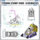 Brand New TYPHON STOMP V900 Mini Track Loader Kubota D1105 25HP Diesel Stand-On Skid Steer EPA /… – product detail image 3
