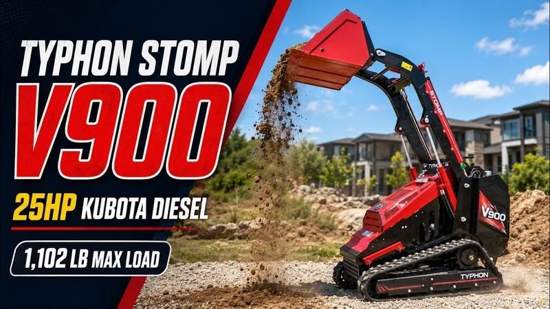 5927111140-1.jpg Brand New TYPHON STOMP V900 1.4 Ton Mini Track Loader Featuring Dual Auxiliary Hydraulics & Kubota… – product detail image 38